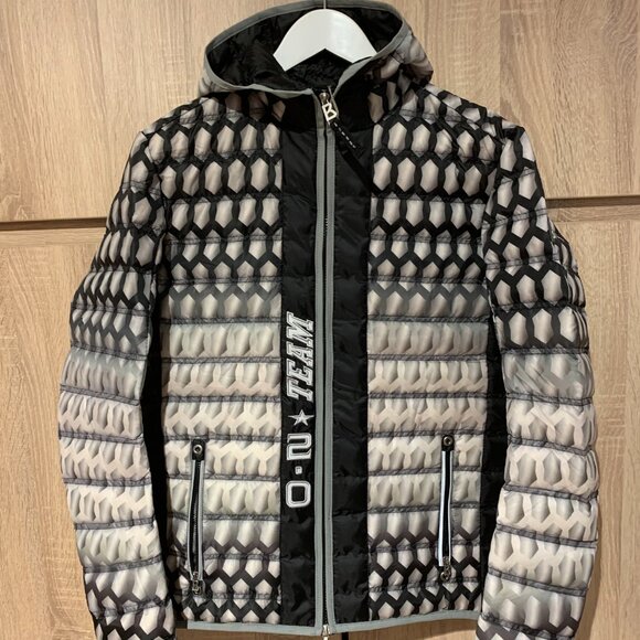 New Bogner puffer down black/white jacket Size US L/EU 50